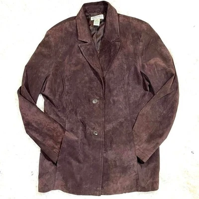 St. John's Bay Washable Suede Blazer Jacket Brown Mens Large - Image 1 of 4