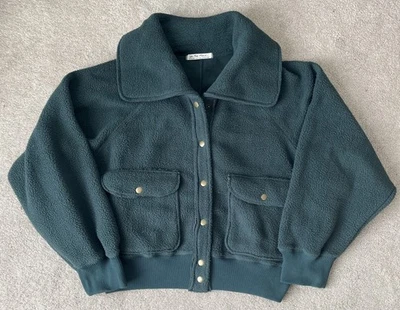 Chaqueta polar Free People Shasta Cardi para mujer XL We The Free verde abeto preppy Foto 1 de 4