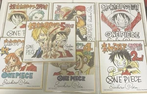 ONE PIECE Eiichiro Oda Reprint Autograph Shikishi Art Card 7 set Tokyo - Bild 1 von 12