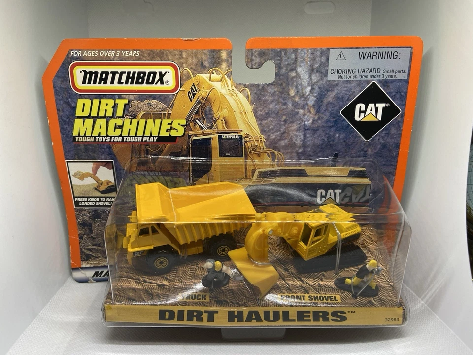 1997 Matchbox Dirt Machines-dirt haulers, truck,front shovel 32983 NEW- - Image 1 of 4