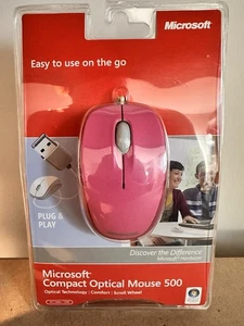Microsoft Compact Optical 500 Wired USB Scroll Wheel Mouse Model 1344 New Sealed - Picture 1 of 3