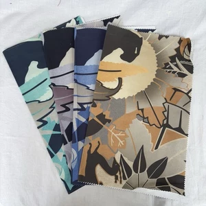 Lot of Four (4) Pieces Designer Fabric Sample 'Fantasque' 100% Cotton 16 x 17 in - Picture 1 of 6