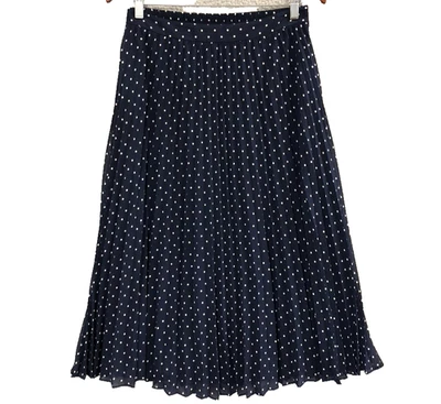 Hobbs Falda Hasta la Rodilla Acordeón Plisado Mujer 6 Azul Lunares Retro Profesor Foto 1 de 4