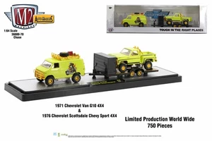M2 Machines Auto Hauler 70 1971 Chevrolet Van G10 4x4 and 1976 Chevy Scott CHASE - Picture 1 of 1