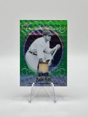 Patch de assento 2019 Leaf Metal Babe Ruth Green Yankee Stadium #3/3 número correspondente - Imagem 1 de 2