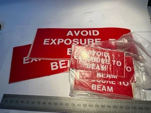 Advertencia de seguridad de peligro EVITAR EXPOSICIÓN A VIGAS etiquetas varios trabajos lote - Imagen 1 de 1