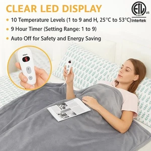 Coperta Getto Riscaldata Elettrica Lavabile Pile Sherpa 10 Livelli di Calore Natale - Foto 1 di 21