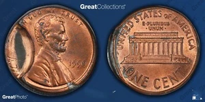 ERROR! 1990 Lincoln Cent Tilted Collar Partial BROCKAGE ANACS MS-60 RB - Picture 1 of 3