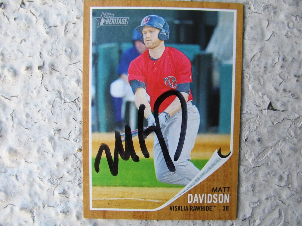 Diamondbacks Matt Davidson Signed Autographed 2011 Topps Heritage Visalia Mint - Image 1 of 1