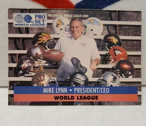 1991 World League Pro Set American Football Cards - Mike Lynn #1