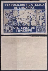 Spanien 1949 Plakatmarke Aschenputtel I Philatelieausstellung Santa Cruz Tenerife I - Bild 1 von 1