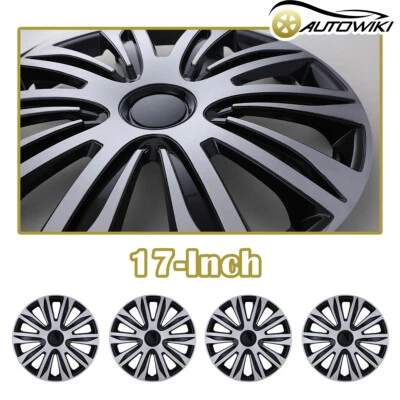 Juego de 4 tapacubos de cubierta de llantas universales de 17" a presión para automóvil camión SUV de 17 pulgadas Foto 1 de 4
