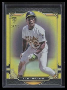 2022 Topps Triple Threads Citrine 78 Rickey Henderson 34/75