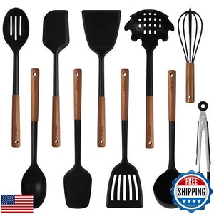 CAROTE Silicone Cooking Utensils Set for Kitchen, 10Pcs Kitchen Utensils Set - Picture 1 of 2