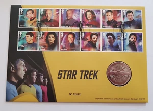 Royal Mail 2020 - Star Trek - The Final Frontier - Stamp and Medal Cover - FDC - Picture 1 of 10