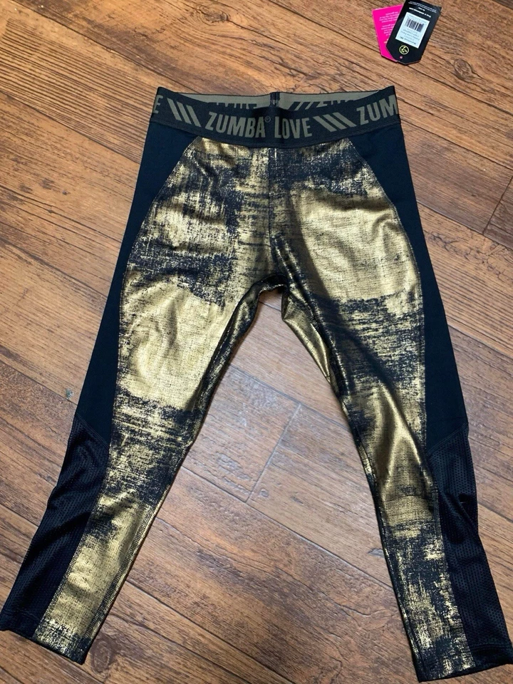 Leggings Zumba Capri Dorados M Foto 1 de 1