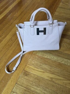 Halston Handtasche hellrosa kleine Kratzer Riemen Coinpurse - Bild 1 von 11