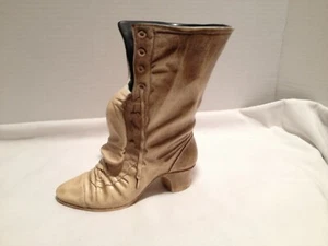 Royal Haeger Pottery High Top Boot Vase / Planter Light Brown / Beige - Picture 1 of 7