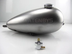 New Motorcycle Fuel TANK + TAP + CAP Peanut 10L Custom Cafe Racer Harley Chopper - Picture 1 of 23
