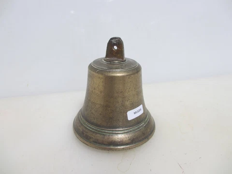 Victorian Brass Bell Ship Boat Old School Antique Bronze Door "J.T&Co" 4.25"W Cover