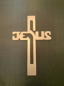 Jesus Cross Crucifix God Religion Christ Faith Metal Wall Art Decor Sign - Picture 1 of 1