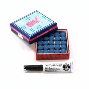 50 x 9mm Tweeten ELKMASTER Leather Snooker Pool Cue Tips (full box) - Picture 1 of 1