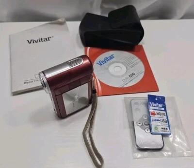 Vivitar DVR 550 5.0mp Handheld Recorder Camera W/ Case NO Battery Or SD Card  - Image 1 of 4