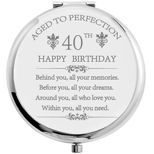 1983 40th Happy Birthday Gifts for Woman Stainless Steel Compact Pocket Trave... - Picture 1 of 5