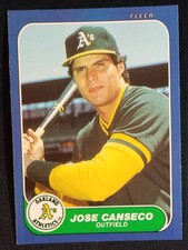 1986 Fleer Update #U-20 Jose Canseco Rookie RC Oakland Athletics NM-MINT++