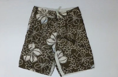 Burnside Floral Board Shorts Mens 34 Brown Blue and White Great Condition - Image 1 of 3