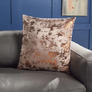 SAFAVIEH Edmee Metallic Pillow | Brown / Copper | - Picture 1 of 3