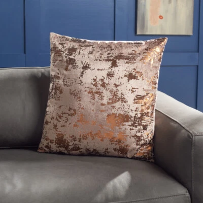SAFAVIEH Edmee Metallic Pillow | Brown / Copper | - Image 1 of 3