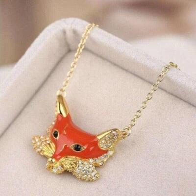 KATE SPADE 12K Gold-Plated ‘Into The Woods’ Fox Pendant Necklace w/ KS Dust Bag  - Image 1 of 4