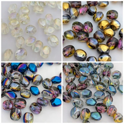 25 Glass Beads, Nugget, 12mm x 10mm, 1.2mm Holes, Choice Of Colours - Image 1 of 4