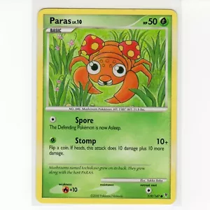 Pokémon TCG Paras 119/147 Supreme Victors Carta Comune Regolare EN-LP 2009 - Foto 1 di 3