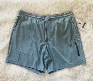 NUEVO CON ETIQUETAS PENGUIN Pantalones Cortos Deportivos Atléticos Azul Humo Bolsillo con Cremallera Para Hombre Talla Mediana y XL - Imagen 1 de 5