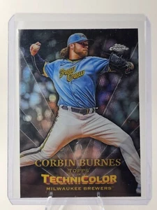 2023 Topps Chrome CORBIN BURNES TECHNICOLOR Milwaukee Brewers - Picture 1 of 2