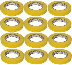 Bosna Automotive Refinish Masking Tape, 3/4 Inch 12 Rolls, Yellow - Picture 1 of 1