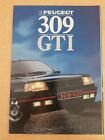 brochure catalogue Peugeot 309 GTI  mod  1988