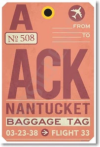 ACK - Nantucket Airport Tag - NEW Travel POSTER (tr491) - Picture 1 of 1