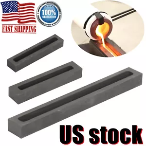 Graphite Ingot Mold Bar Slot Gold Silver Copper Aluminum Melting Casting Mould - Picture 1 of 22