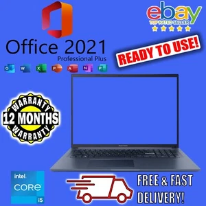 ASUS VivoBook 17 X1702 17.3" Inch i5 12TH Windows 11 Office 8GB 512GB SSD Laptop - Picture 1 of 9