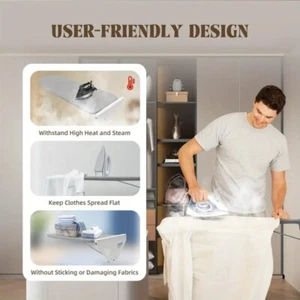 Wall Mount Foldable Ironing Board Home Apartment Space Saving Folding Iron Gift - Picture 1 of 11