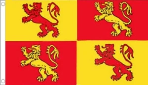 OWAIN GLYNDWR FLAG 5' x 3' Wales Glyn Dwr Medieval Royal Standard St Davids Day - Picture 1 of 1