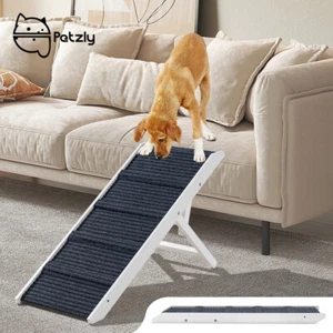 Petzly Foldable Dog Ramps Adjustable Height Pet Ramp Folding Portable White - Picture 1 of 12