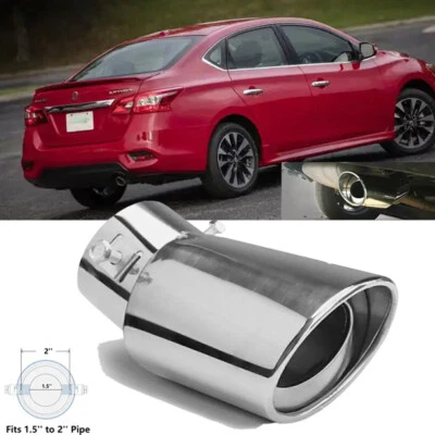 For Nissan Sentra 1x Exhaust Pipe Tip Rear Tail Throat Muffler Stainless Steel Foto 1 de 4