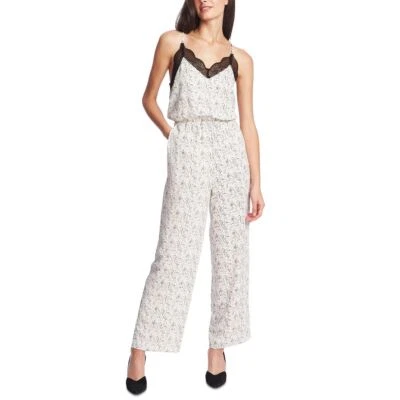 1 STATE 女式印花蕾丝边吊带连身裤 TEDO — 第 1/2 张图片