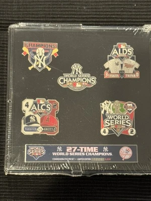 2009 NY New York Yankees 5 pin set 27 - Time World Series Champions MLB - Image 1 of 4