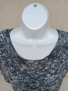 Lucky Brand Gr. Small blau weiß lockerer Strickpullover Oberteil ärmellos neu mit Etikett - Bild 1 von 13