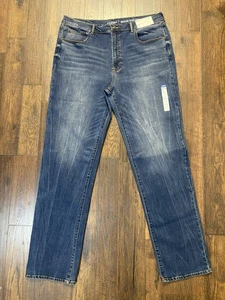 Arizona Relaxed Straight It Flex Jeans NWT Mens 38x36 Medium Wash Whiskered - Picture 1 of 11